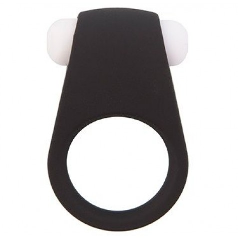 Чёрное эрекционное виброкольцо LIT-UP SILICONE STIMU RING 4 BLACK