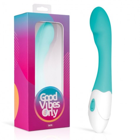 Зеленый вибратор для G-стимуляции Tate G-Spot Vibrator - 20 см.